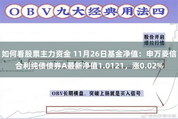 如何看股票主力资金 11月26日基金净值：申万菱信合利纯债债券A最新净值1.0121，涨0.02%