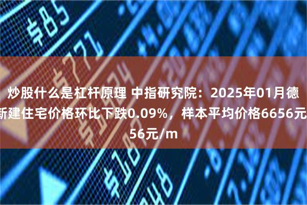 炒股什么是杠杆原理 中指研究院：2025年01月德州新建住宅价格环比下跌0.09%，样本平均价格6656元/m