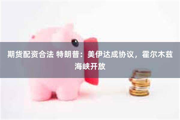 期货配资合法 特朗普：美伊达成协议，霍尔木兹海峡开放
