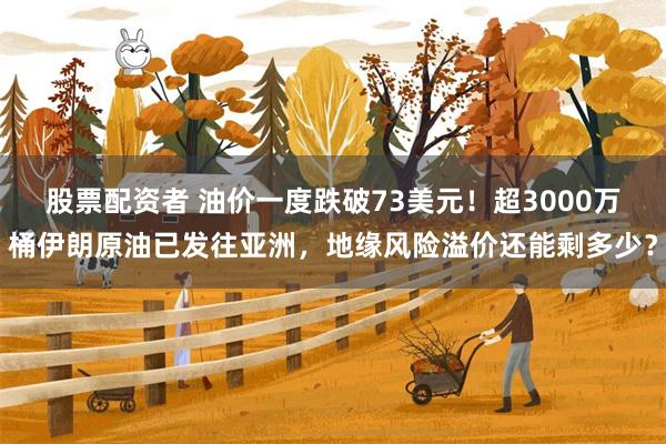 股票配资者 油价一度跌破73美元！超3000万桶伊朗原油已发往亚洲，地缘风险溢价还能剩多少？