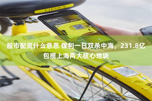 股市配资什么意思 保利一日双杀中海，231.8亿包揽上海两大核心地块