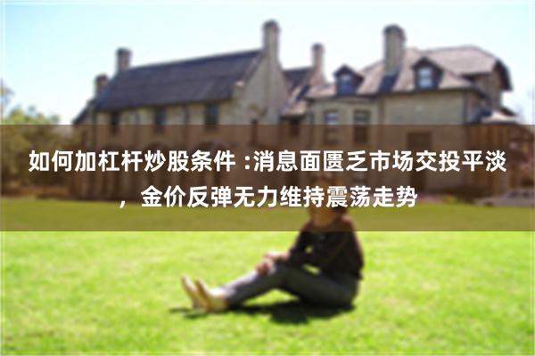 如何加杠杆炒股条件 :消息面匮乏市场交投平淡，金价反弹无力维持震荡走势
