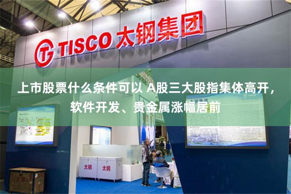 上市股票什么条件可以 A股三大股指集体高开，软件开发、贵金属涨幅居前